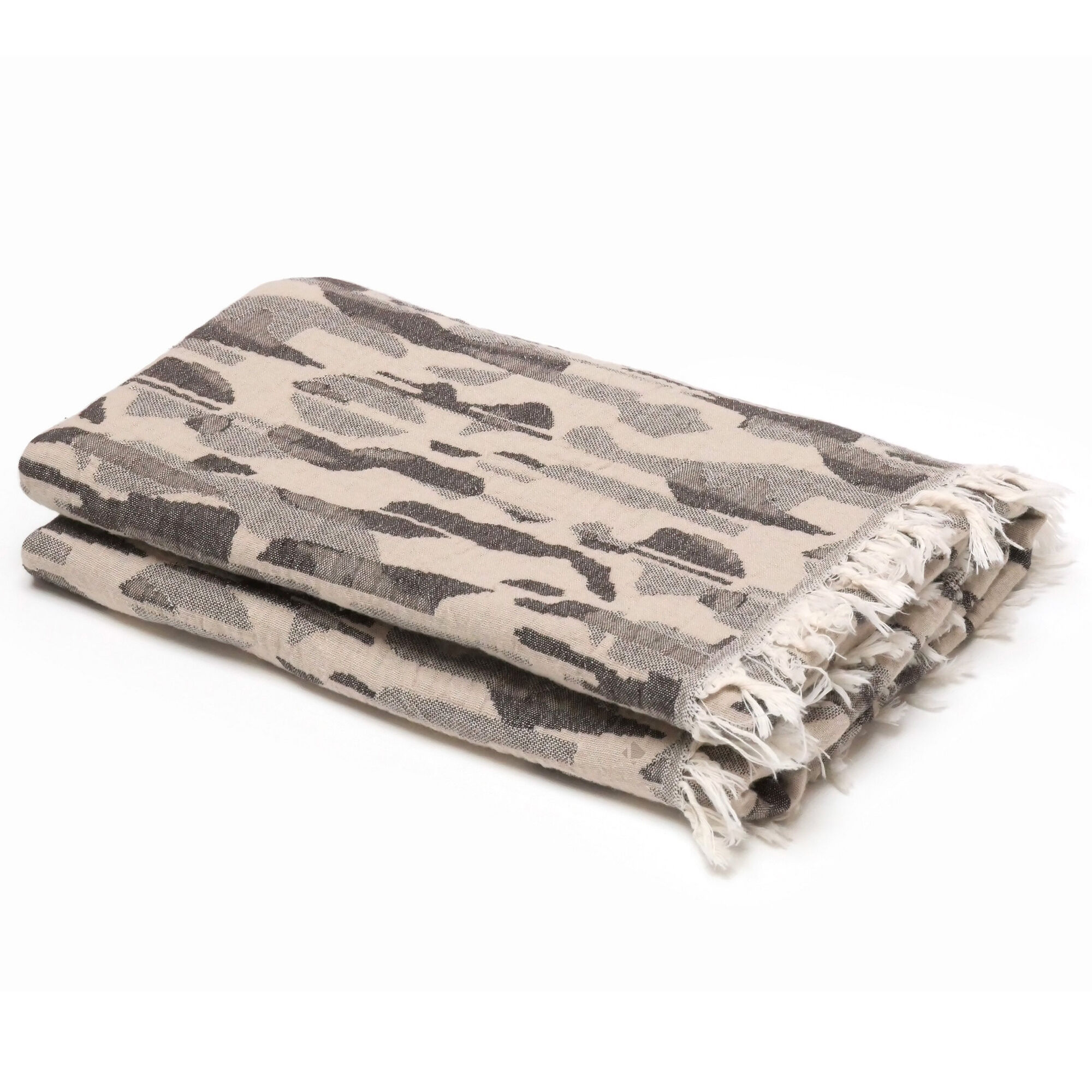 Drap De Plage Fouta Coton 95x180 Cm Kalymnos Vert Chanvre