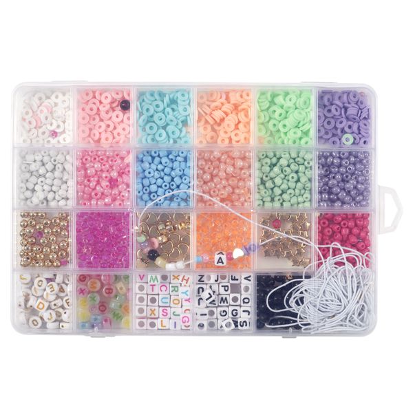 Boîte À Perles - Jeux 2 Momes - 1500 Perles - Fil 9m - Multicolore