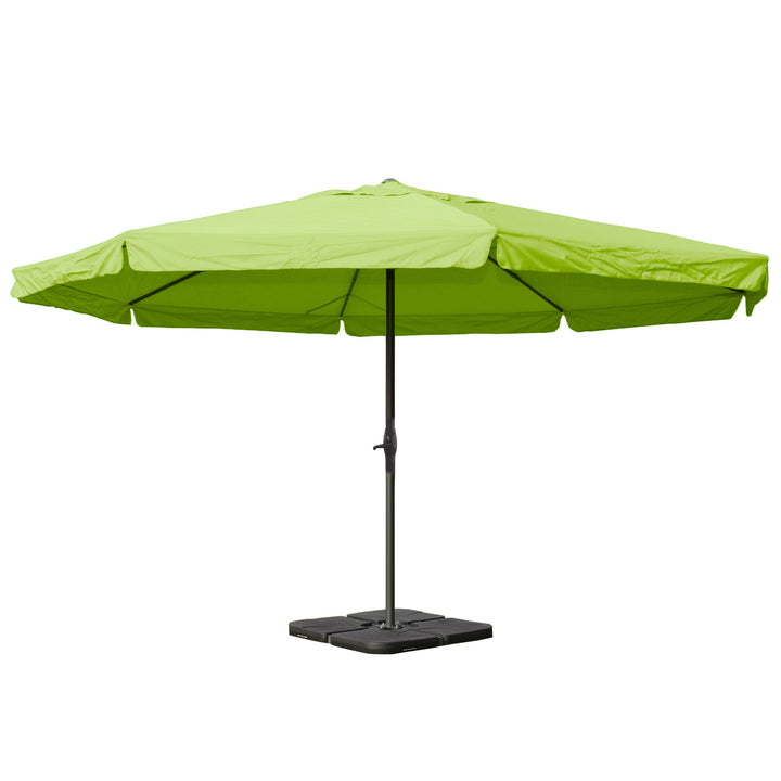 Décoshop26 04_0003859 Parasol De Terrasse Parasol D'aire De Jeux Commerciale Rond Noir, Vert