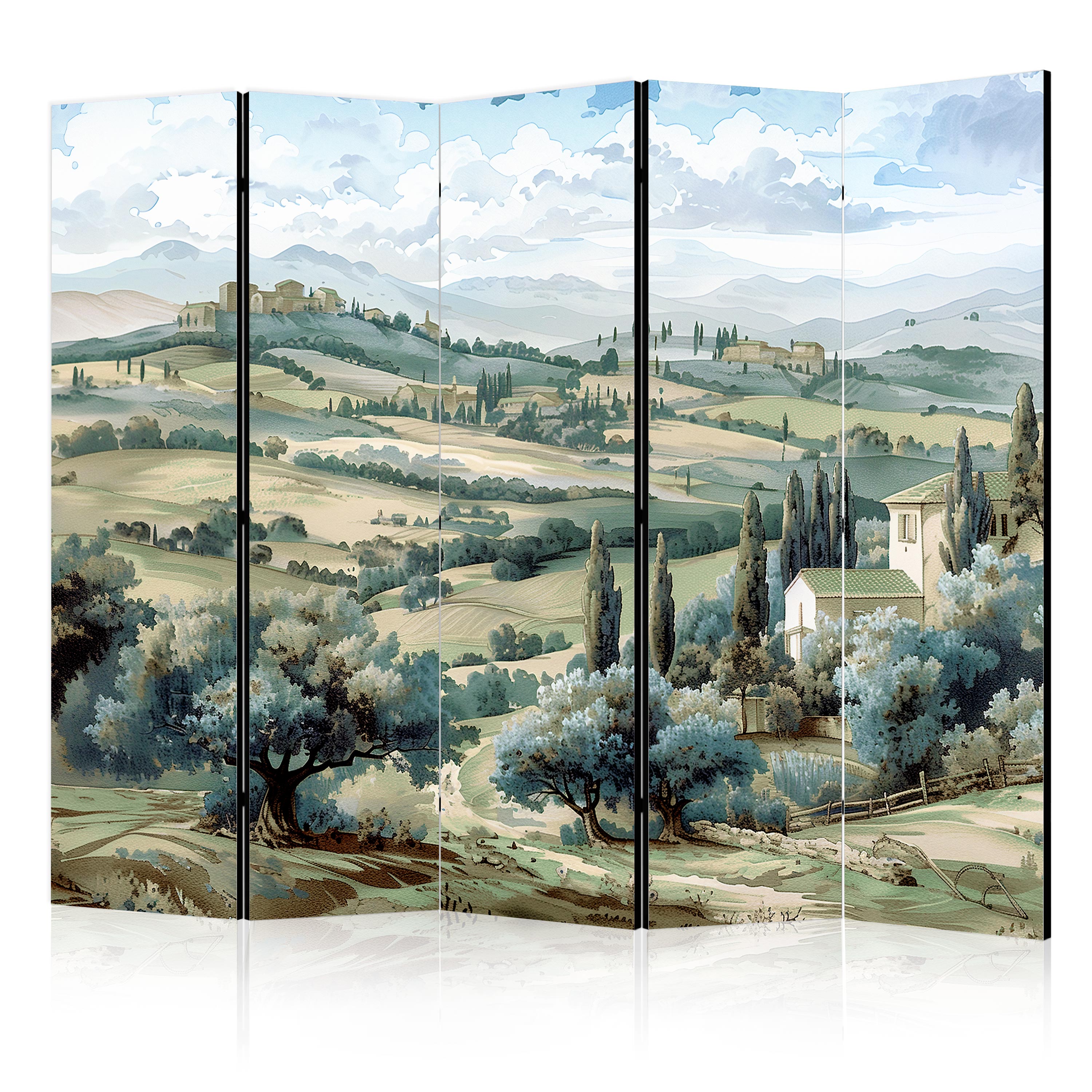 Paravent - Vue Ensoleillée Toscane 225x172