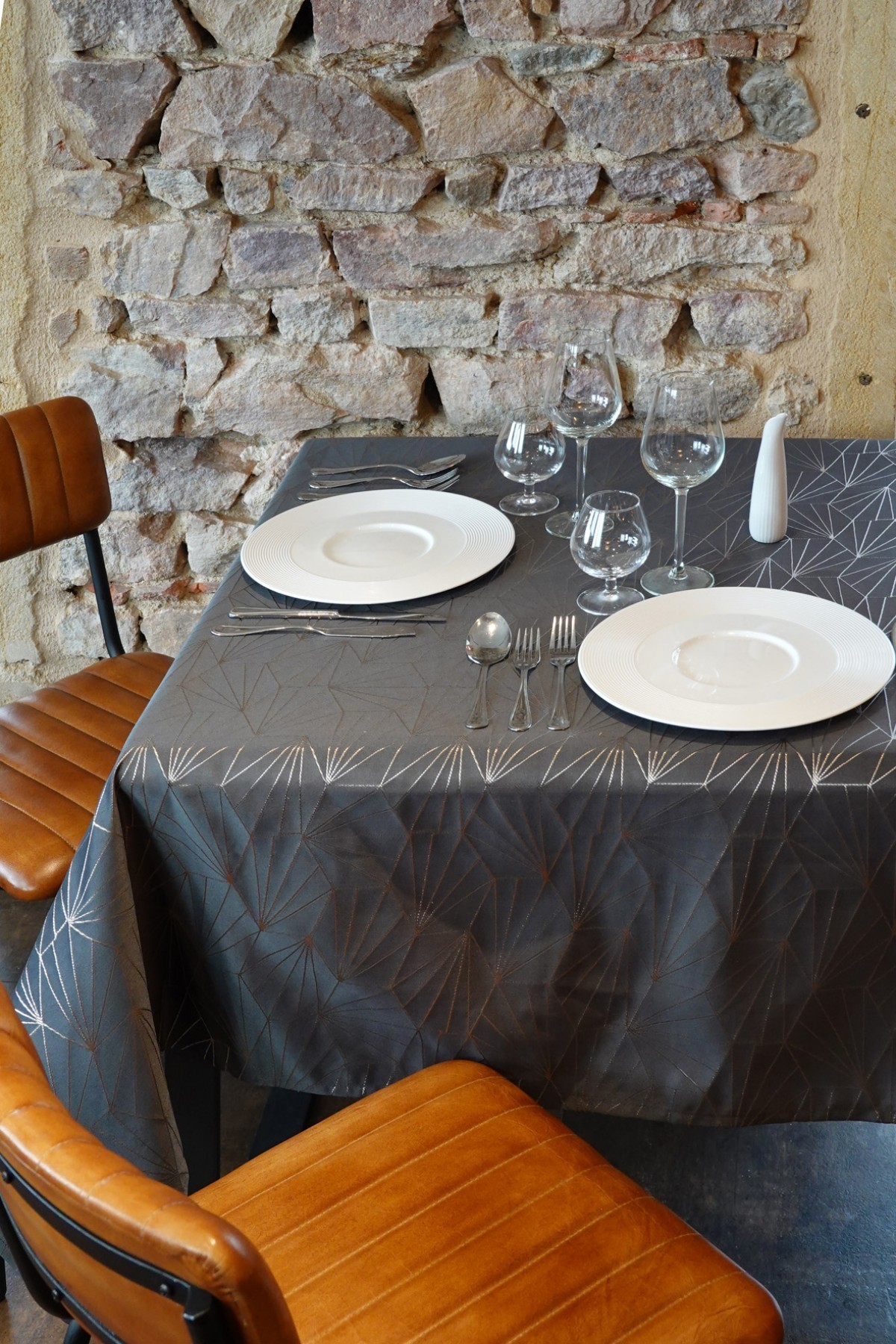 Nappe 145x300cm Facette Rouge