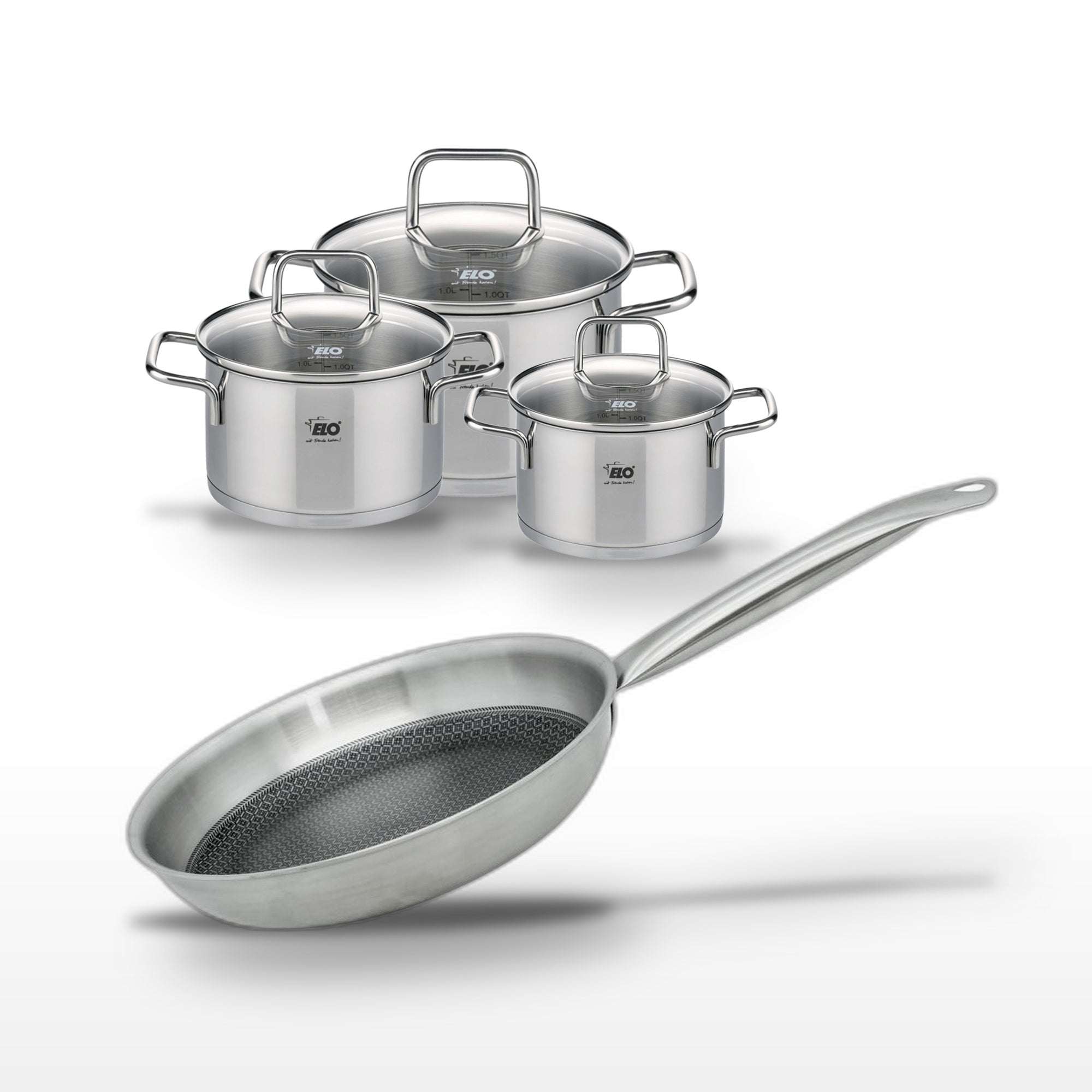 Batterie De Cuisine 1 Poêle 28cm + 3 Faitouts Citrin