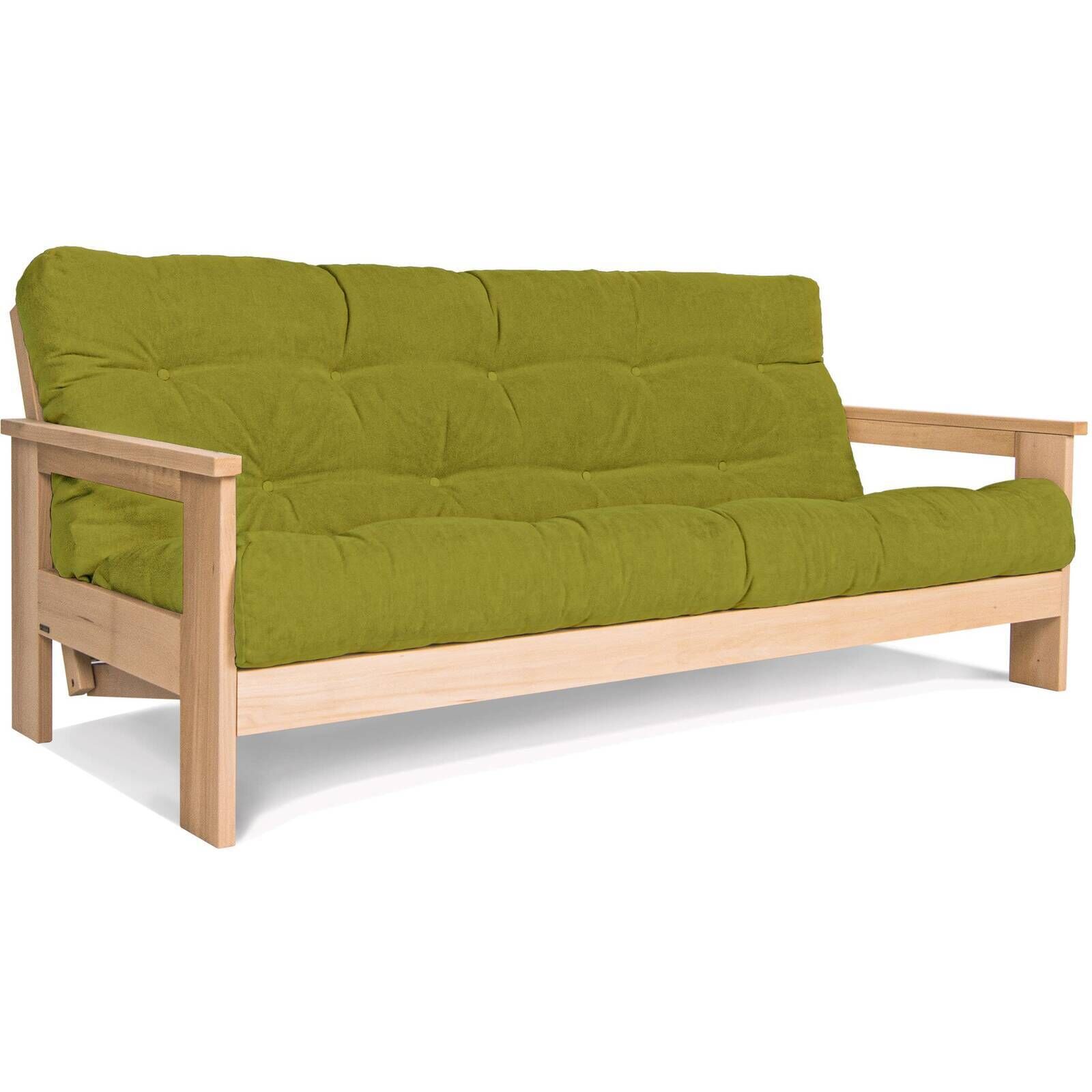 Canapé Lit Mexico - 145 X 200 Cm - Bois Clair Et Beige