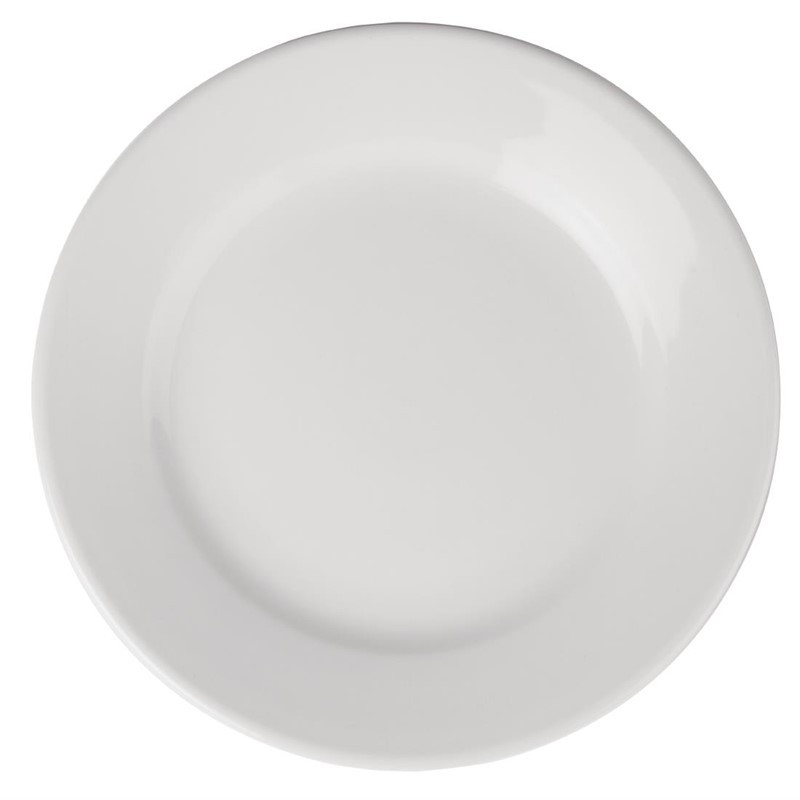 Assiettes À Bord Large 202(ø)mm Athena Hotelware - Lot De12