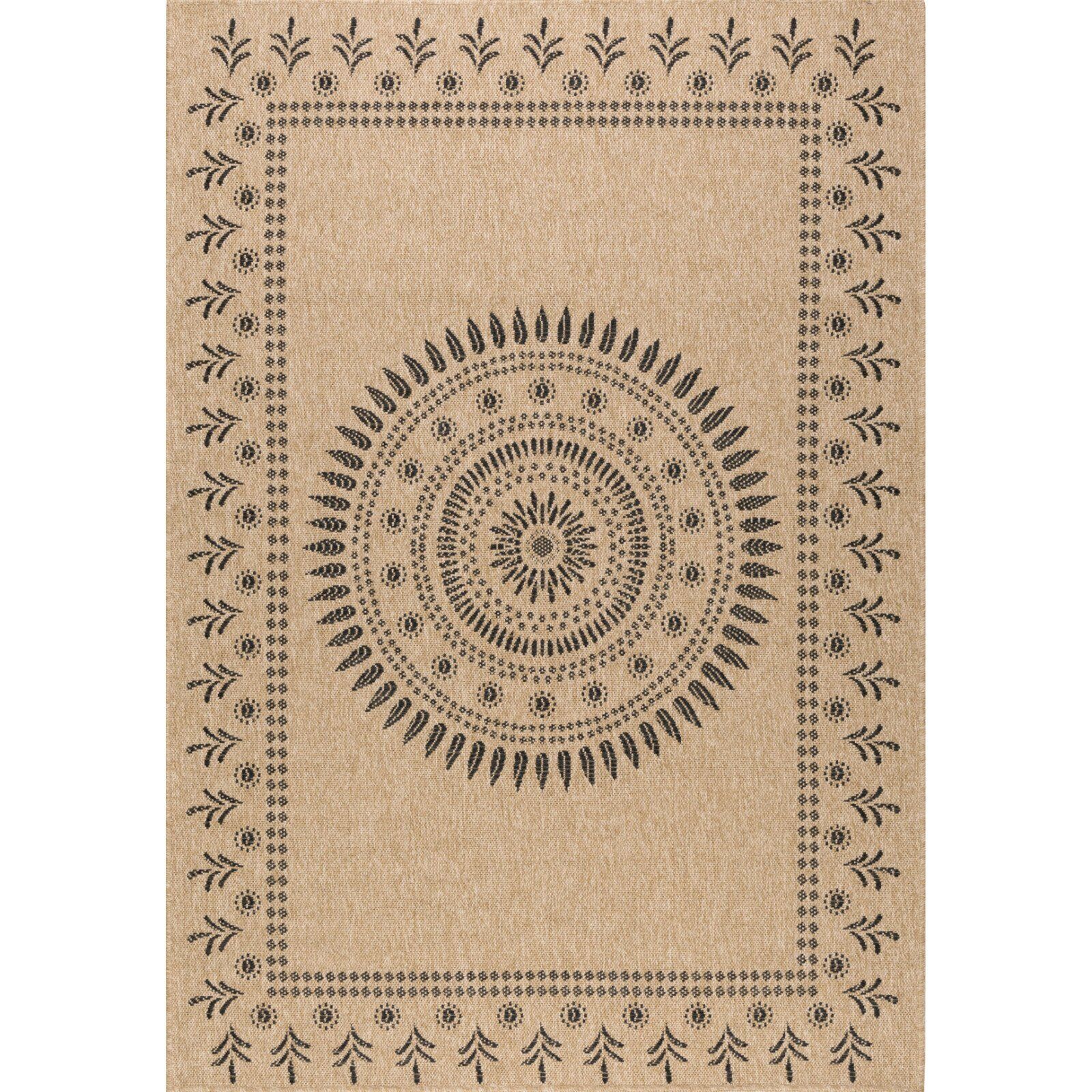 Tapis Tissé Extérieur Intérieur Nature Jute - 200 X 290 Cm