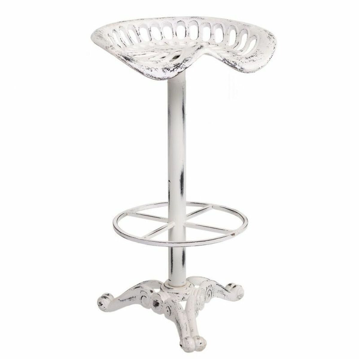 Tabouret Alexandra House Living Blanc Fer 34 X 80 X 44 Cm