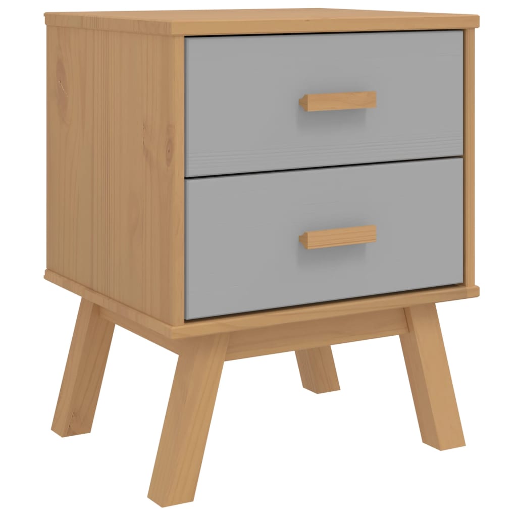 Table De Chevet Avec Deux Tiroirs 45 X 39 X 57 Cm En Bois Dec034536