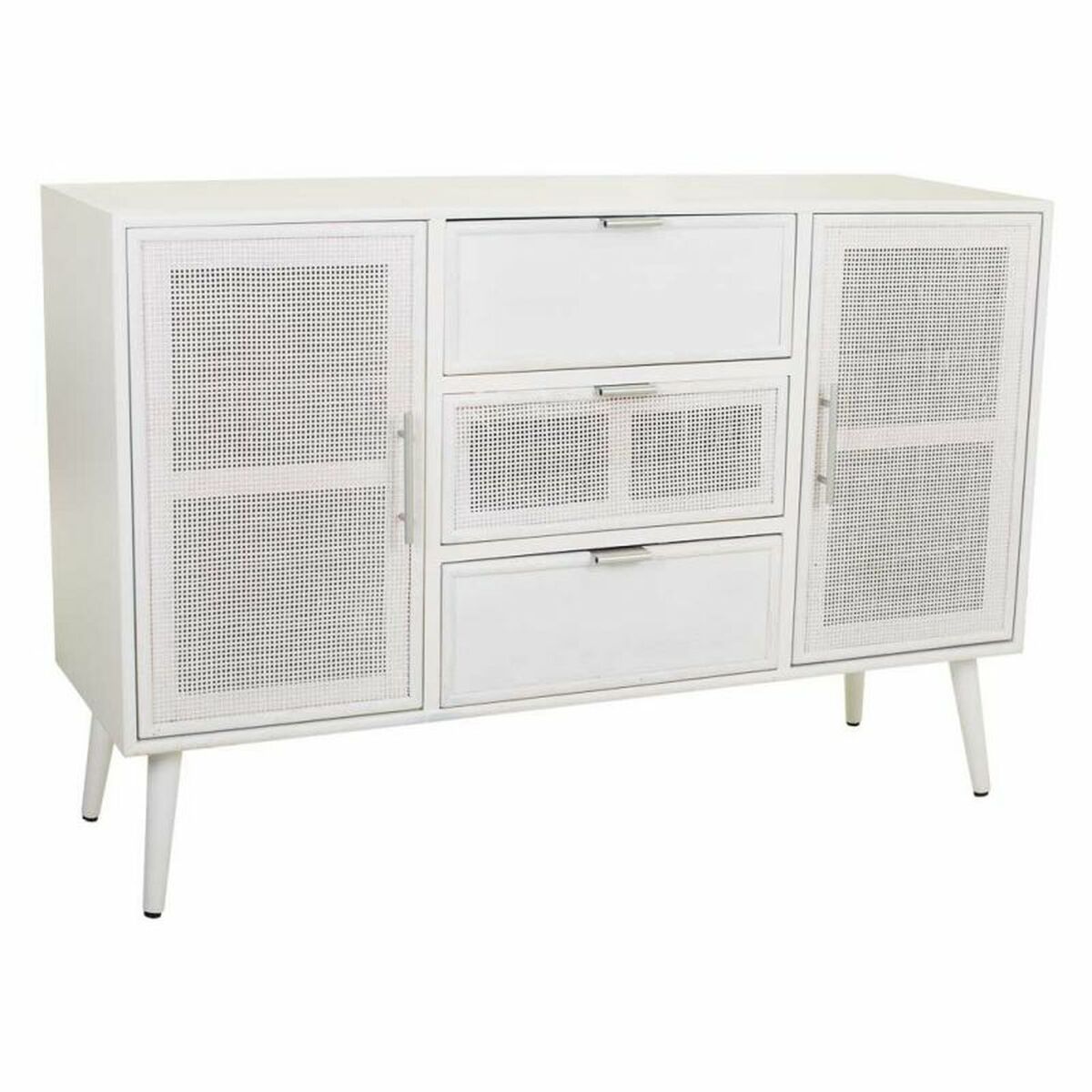 Buffet Alexandra House Living Blanc Argenté Bambou Bois Mdf 40 X 81 X 120 Cm