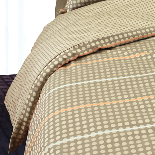 Linnea Dauphine Housse De Couette Marron Satin 260 X 240 Cm