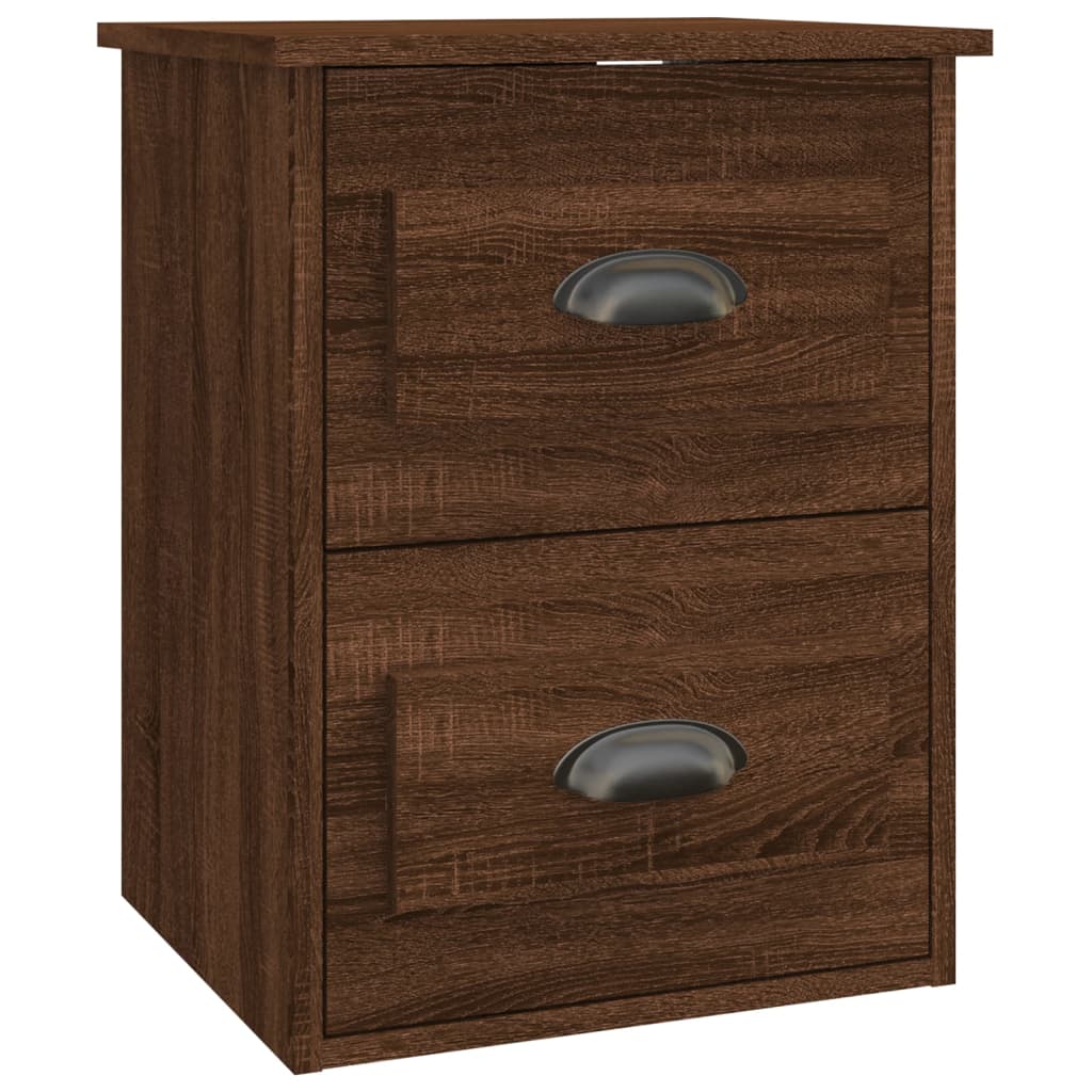 Table De Chevet Murale Avec 2 Tiroirs 41,5 X 36 X 53 Cm En Dec034272