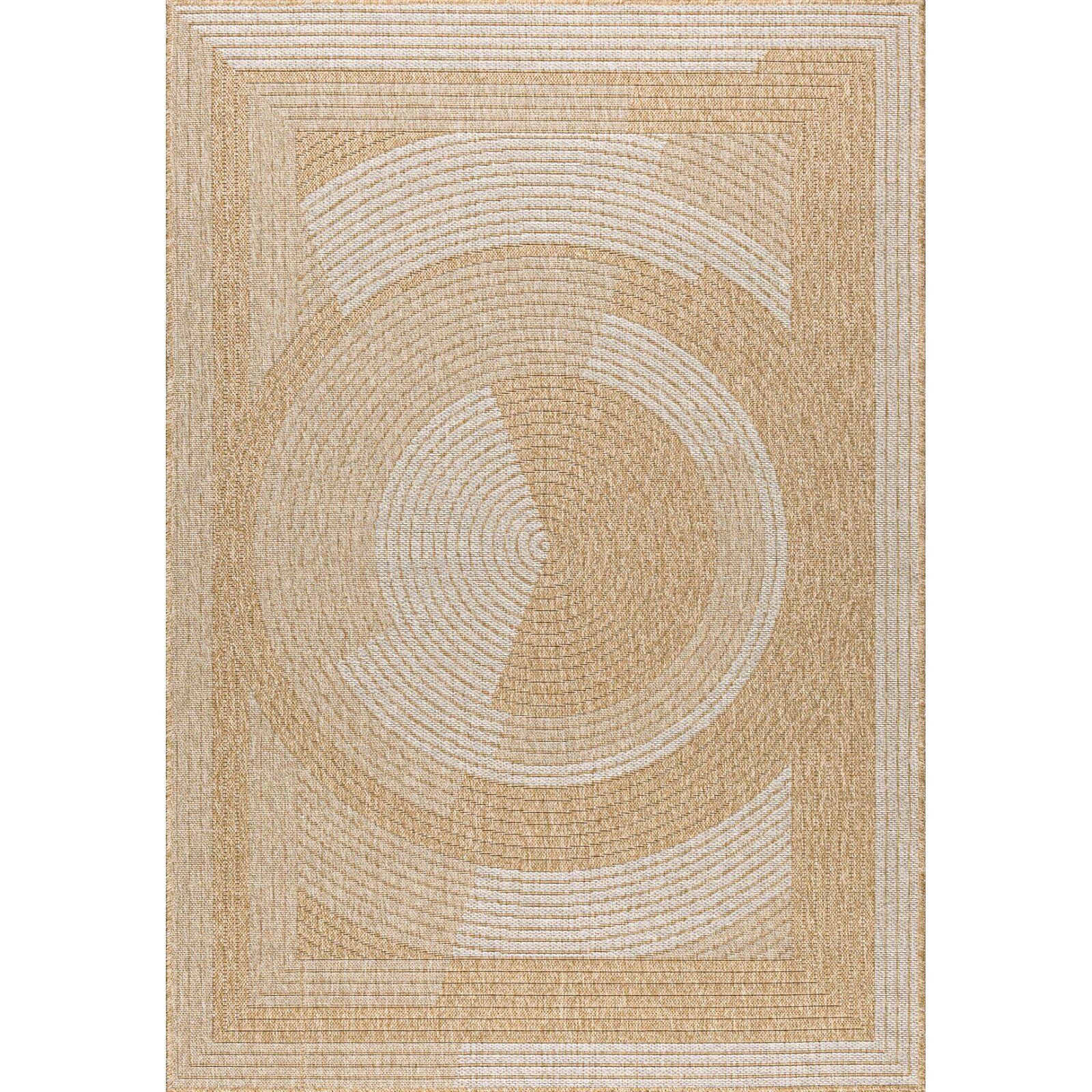Tapis Tissé Extérieur Intérieur Nature Jute - Rond Ø 80 Cm