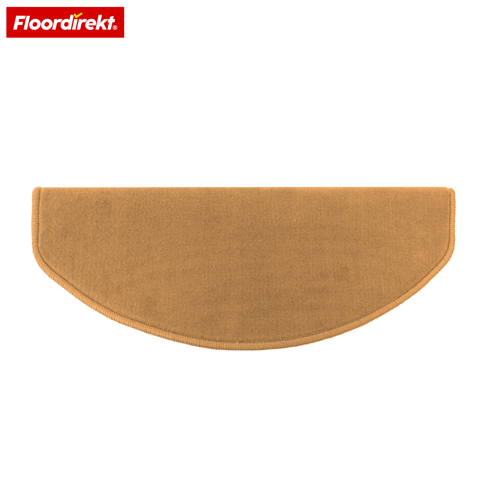 Tapis D'escalier En Velours Wien Demi-rond Marron Clair