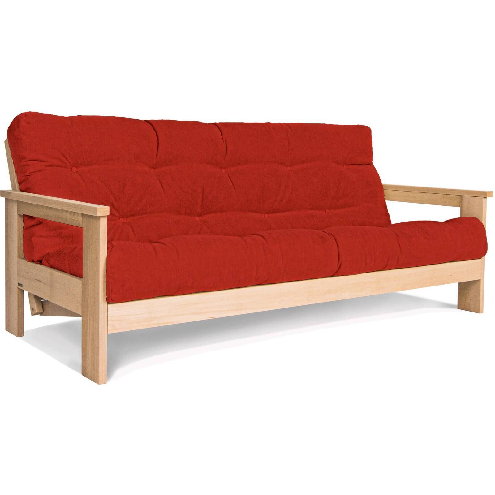 Canapé Lit Mexico - 145 X 200 Cm - Bois Clair Et Beige