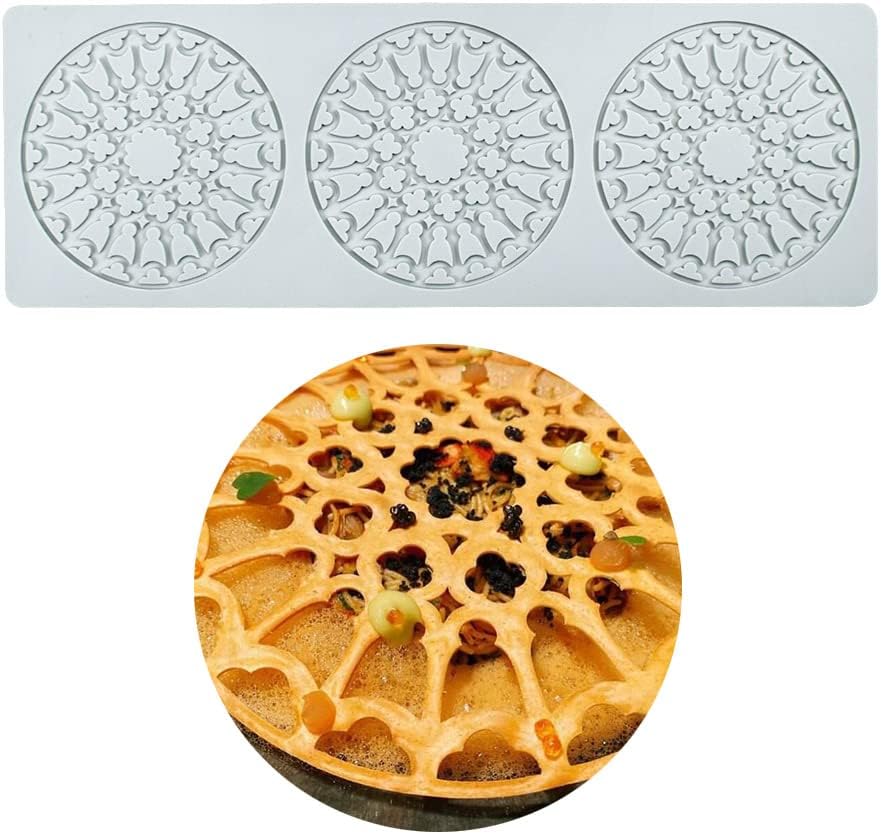 Moule D'empreinte Artisanale De Sucre Décoration, 3 Trous Forme De Fleur Ronde