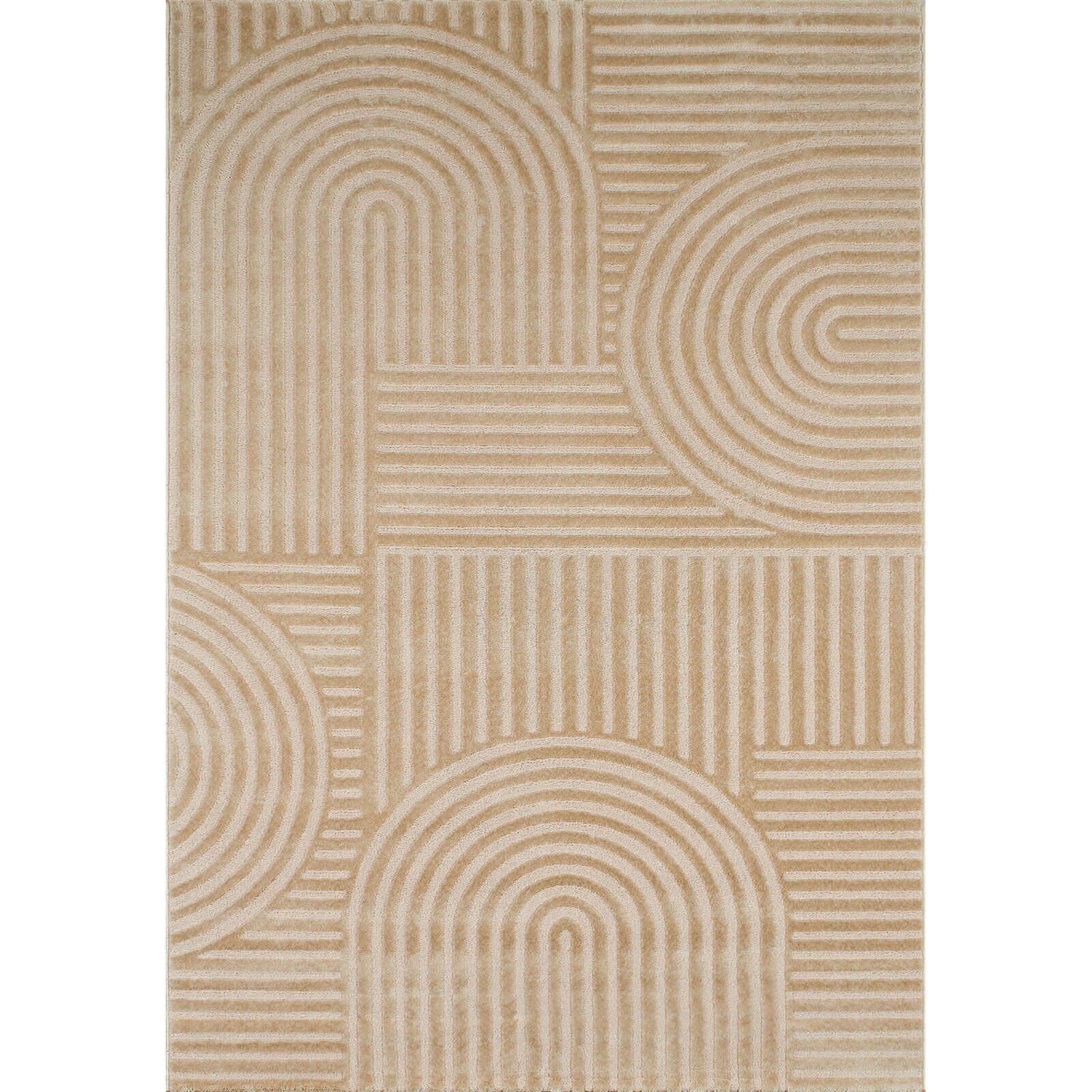 Tapis Tissé Intérieur Bianca Graphique - 80 X 150 Cm