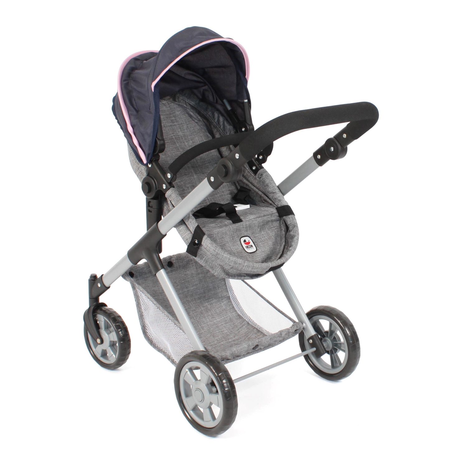 Poussette Pour Poupée Mila Gris Bleu
