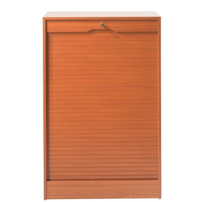 Classeur À Rideau Beaux Meubles Pas Chers 8 Tablettes 70 X 108 X 44 Cm Merisier Mélaminé