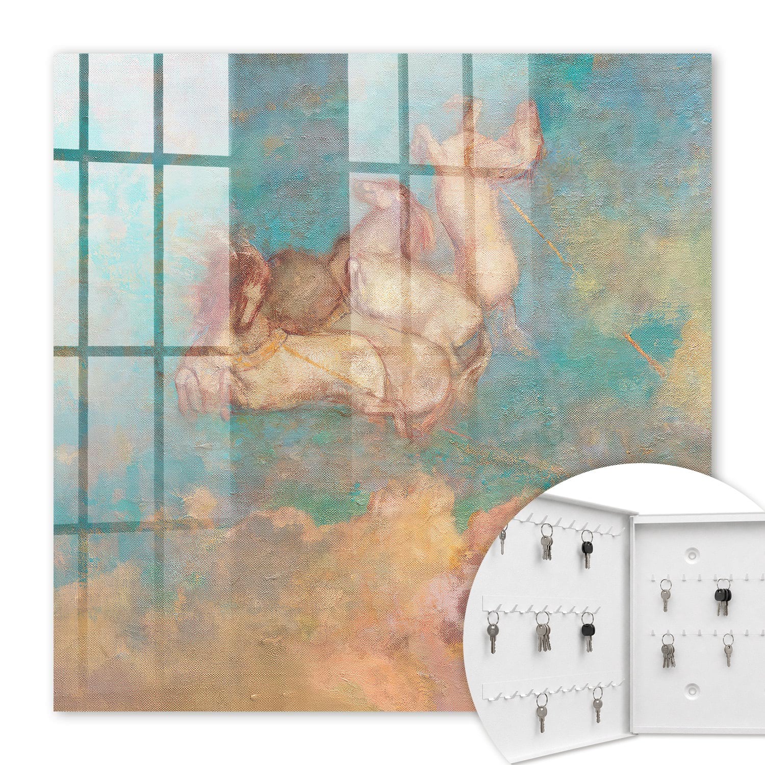 Armoire À Clés - (30 Cm X 30 Cm) - Boîte À Clés Murale - Coffret De Rangement Pour Clés - Couleur Blanche - Ouverture Vers La Gauche - Pour Maison Et Bureau - Un Rêve Devenu Réalité