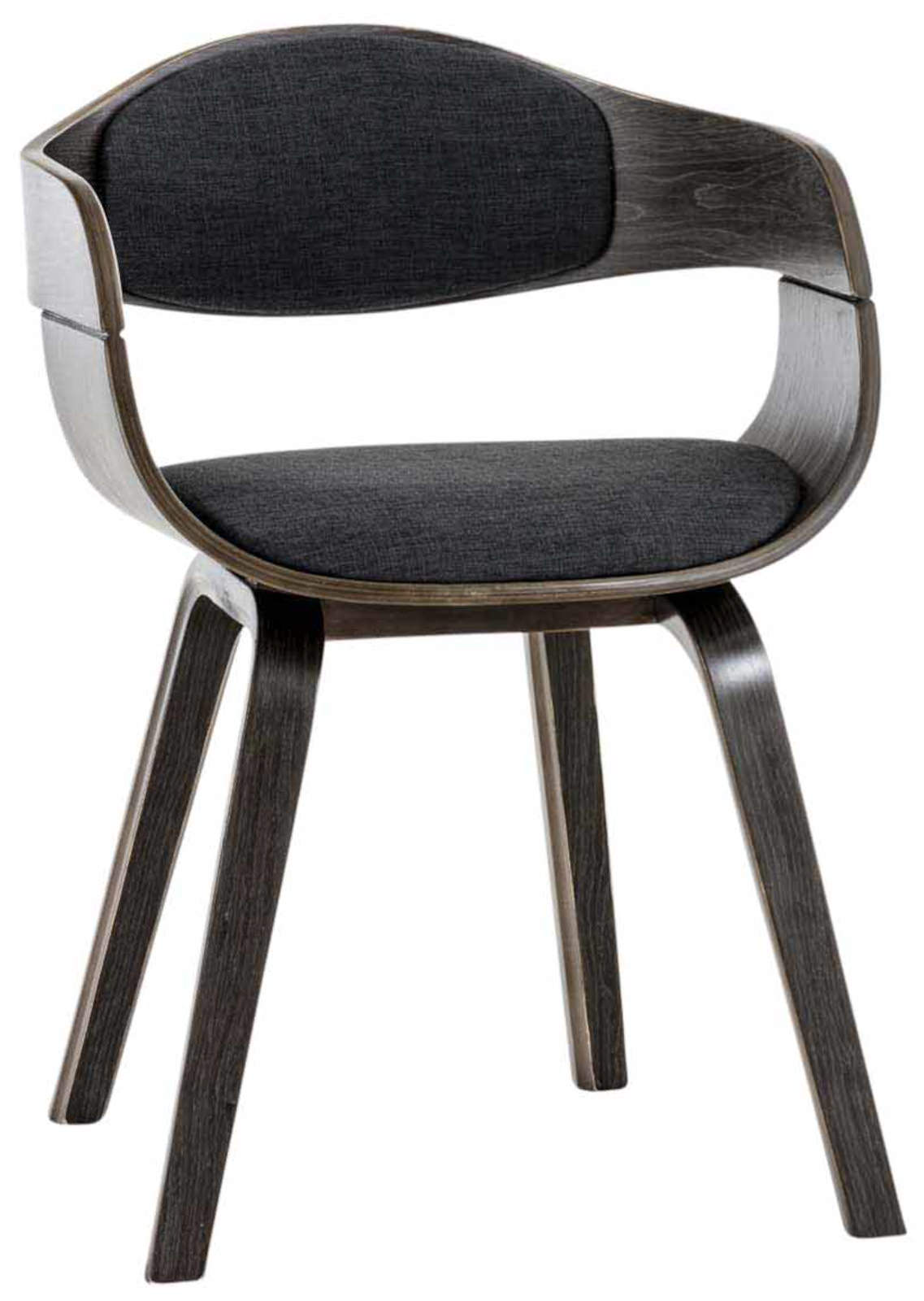 Lot De 2 Chaises Kingston Tissu Gris/gris Foncé