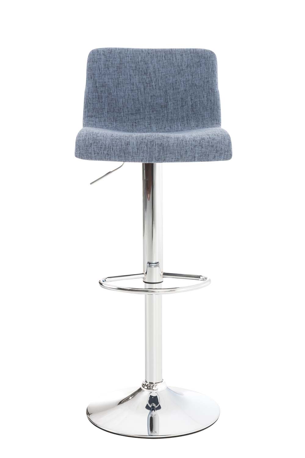 Lot De 2 Tabourets De Bar Hoover Tissu Chrome Bleu