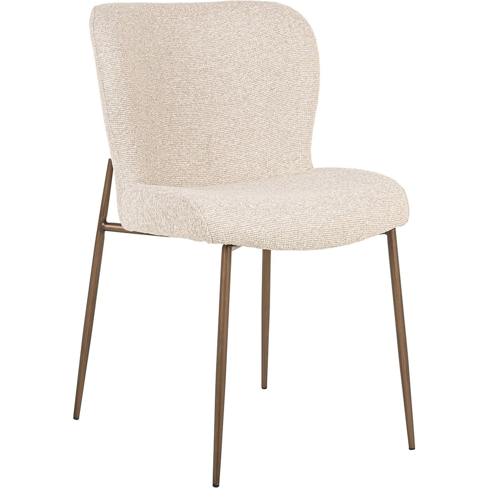 Chaise De Salle À Manger Biscotti Élégance Et Confort - Biscotti Clair Avec Pieds Bronze Brossé