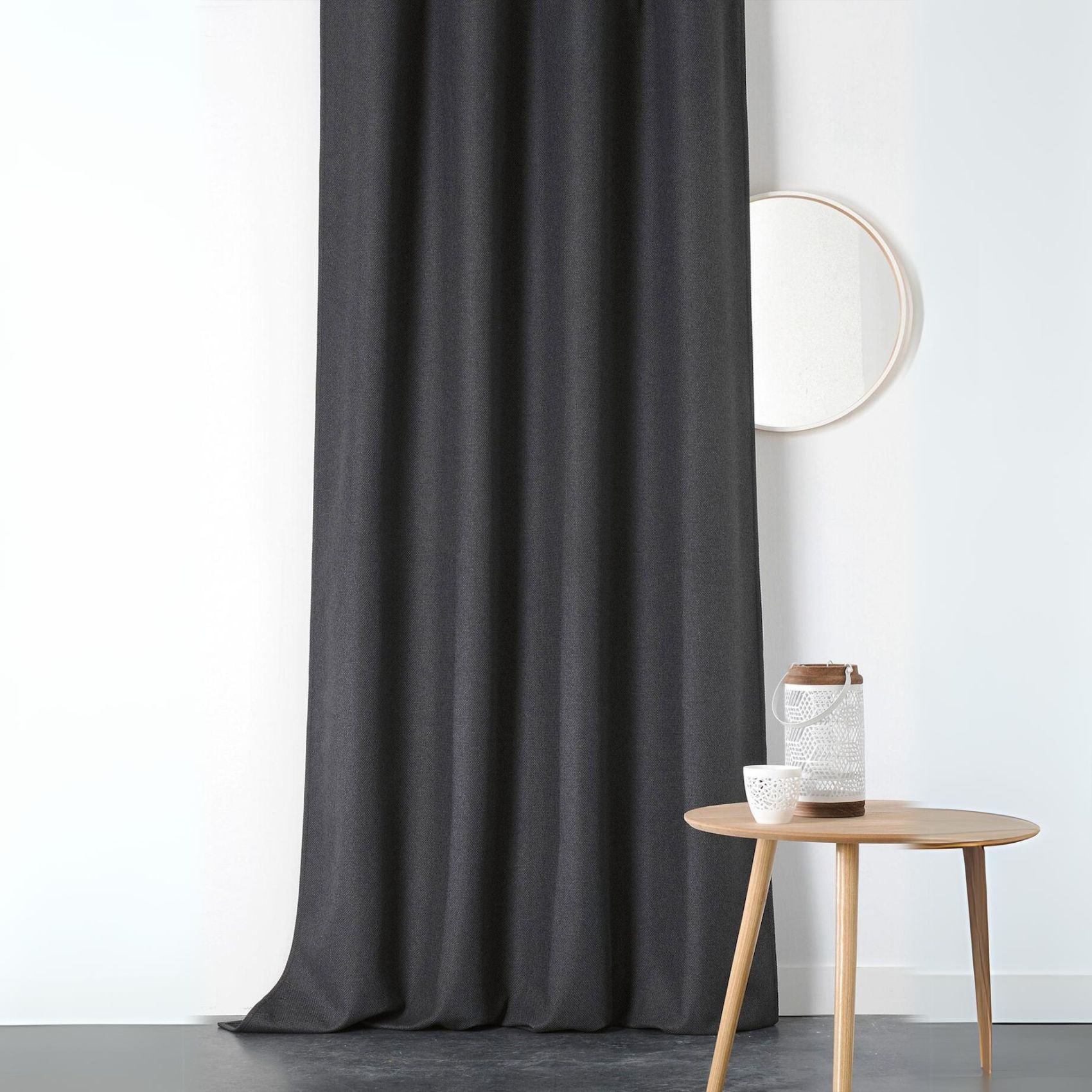Rideau Obscurcissant Isolant Linder 140 X 260 Cm Noir 100 Polyester