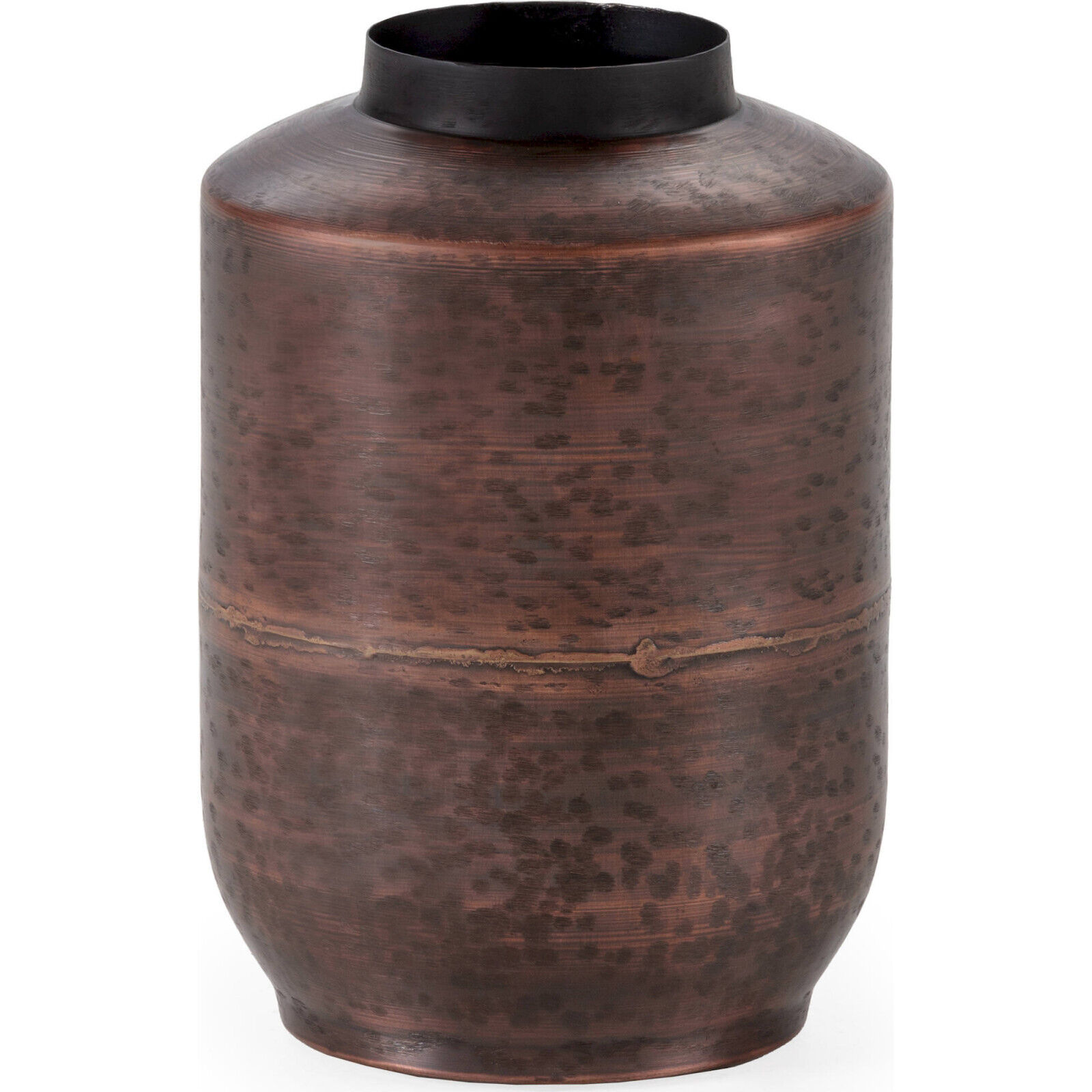 Vase Élégant Bronze Vieilli Style Ancien - Bronze Chocolat Subtil Et Distingué