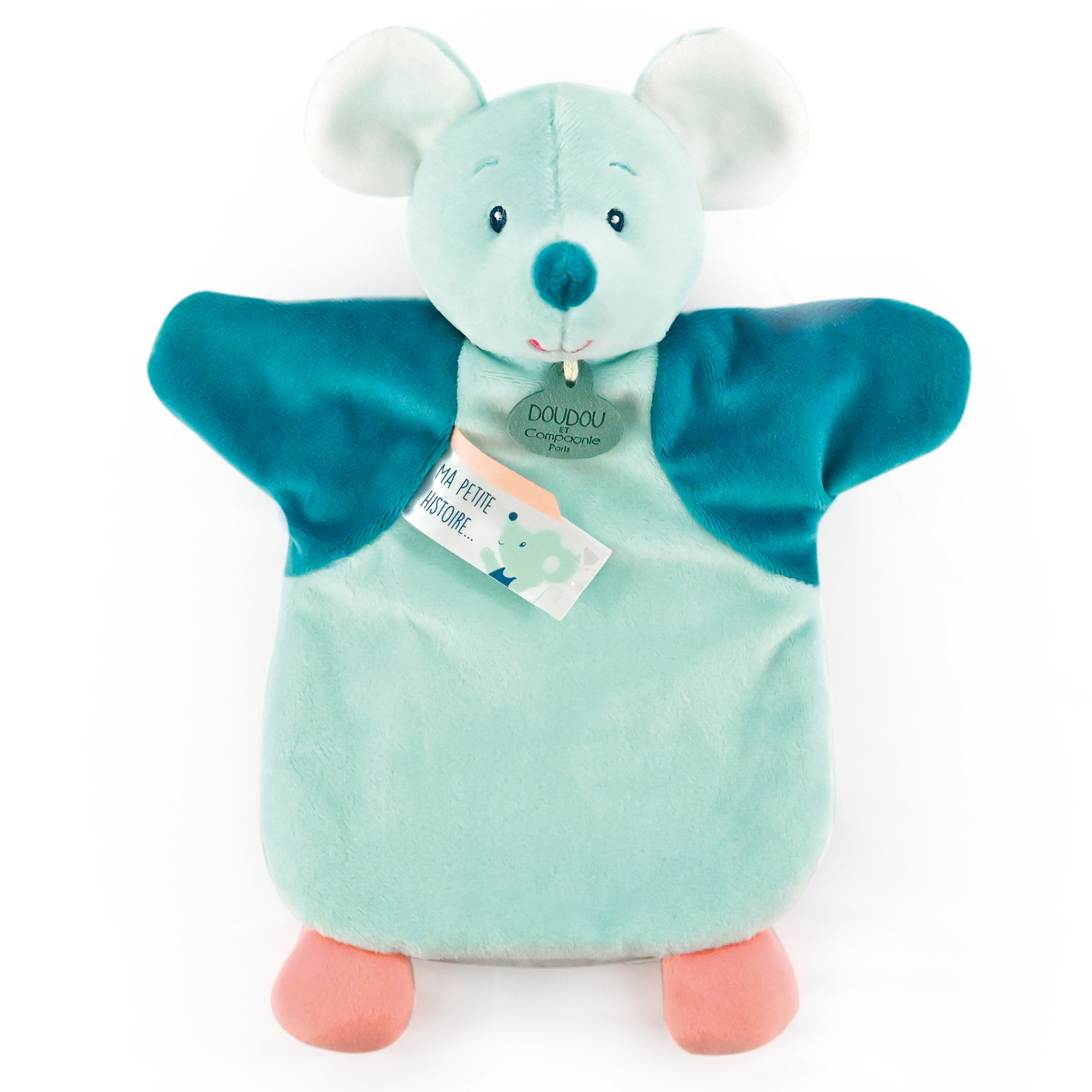 Doudou Marionnette 25 Cm Polyester Les Marionnettes Souris Verte