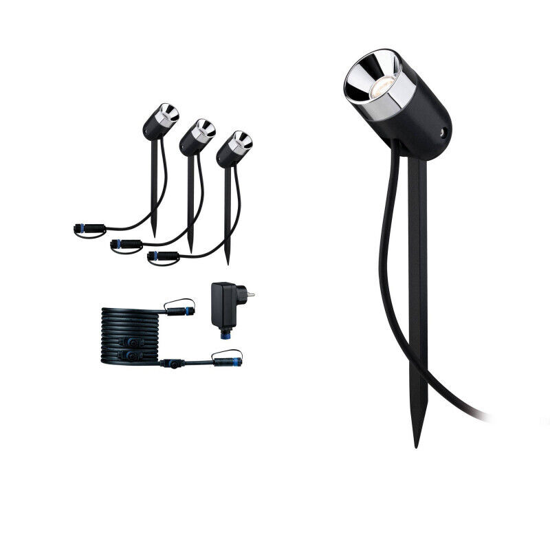 Pack De 3 Piquets De Terre Extérieur 3,5w 240lm 45° Ø50mm - Blanc Chaud 3000k