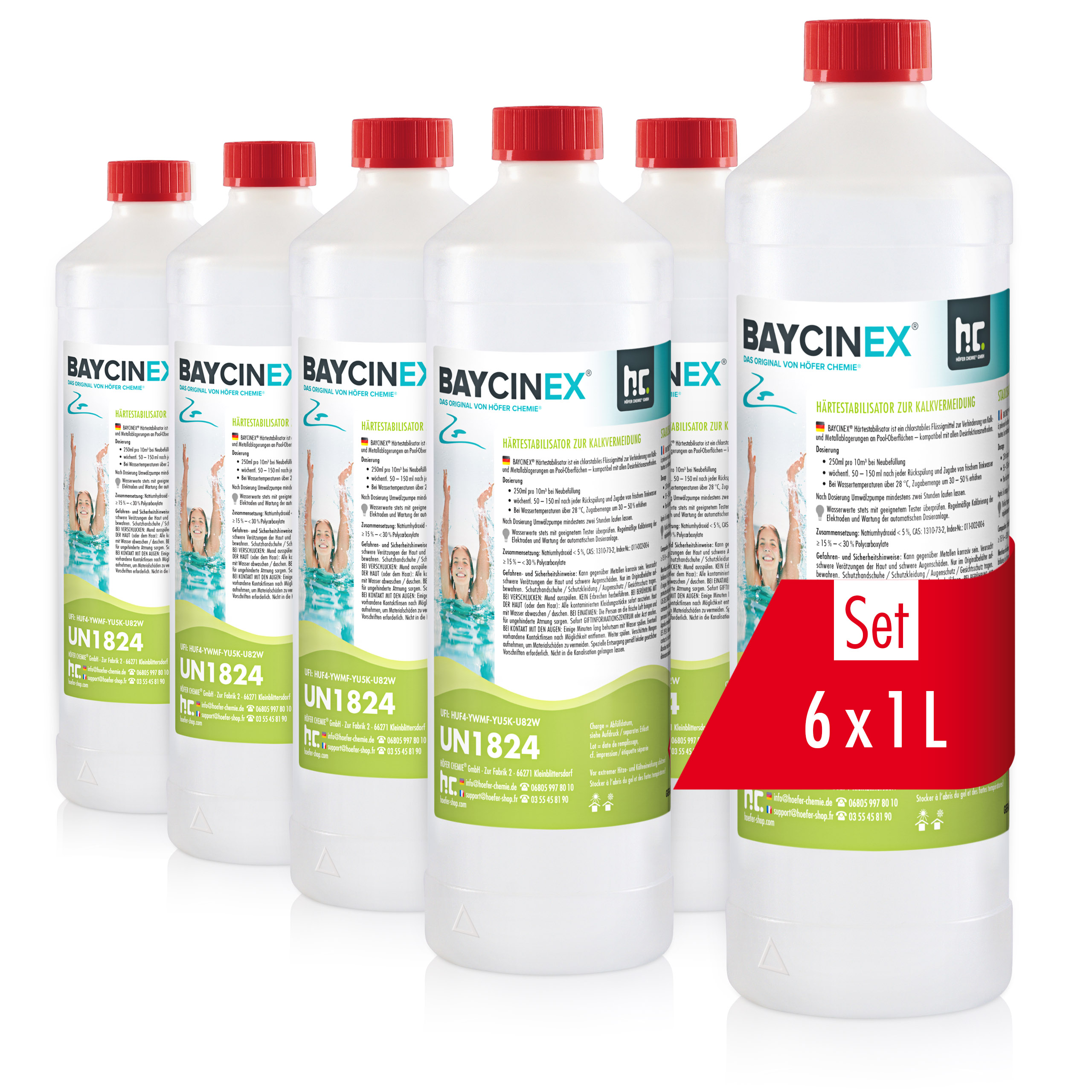 Stabilisateur De Dureté Baycinex® À Action Anti-calcaire En Bouteille De 1 Lx6