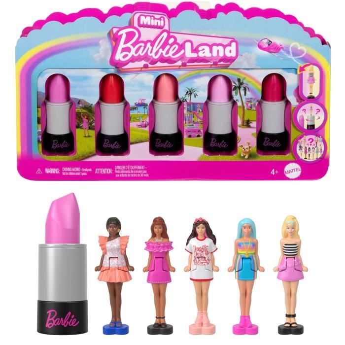 Coffret Mini Land 6 Rouge A Levres Avec Mini Poupées - Jbd26