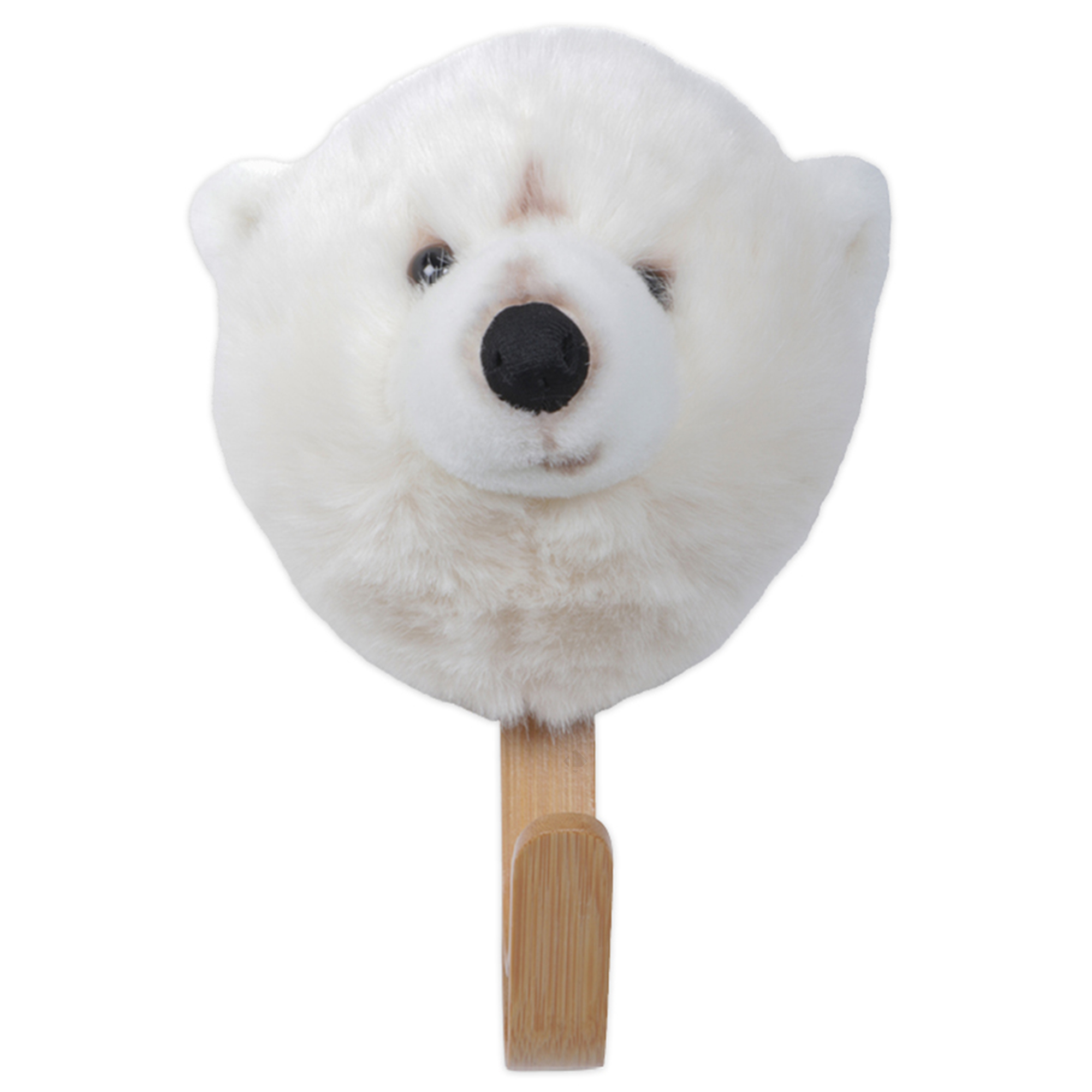 Porte Manteau Mural En Acrylique 23x13 Cm Ours Polaire Collection Soft Animal