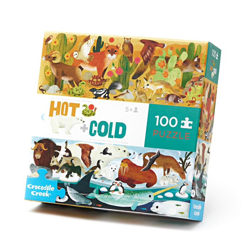 Puzzle Crocodile Creek 100 Pièces Animaux Chaud Froid Multicolore Autres