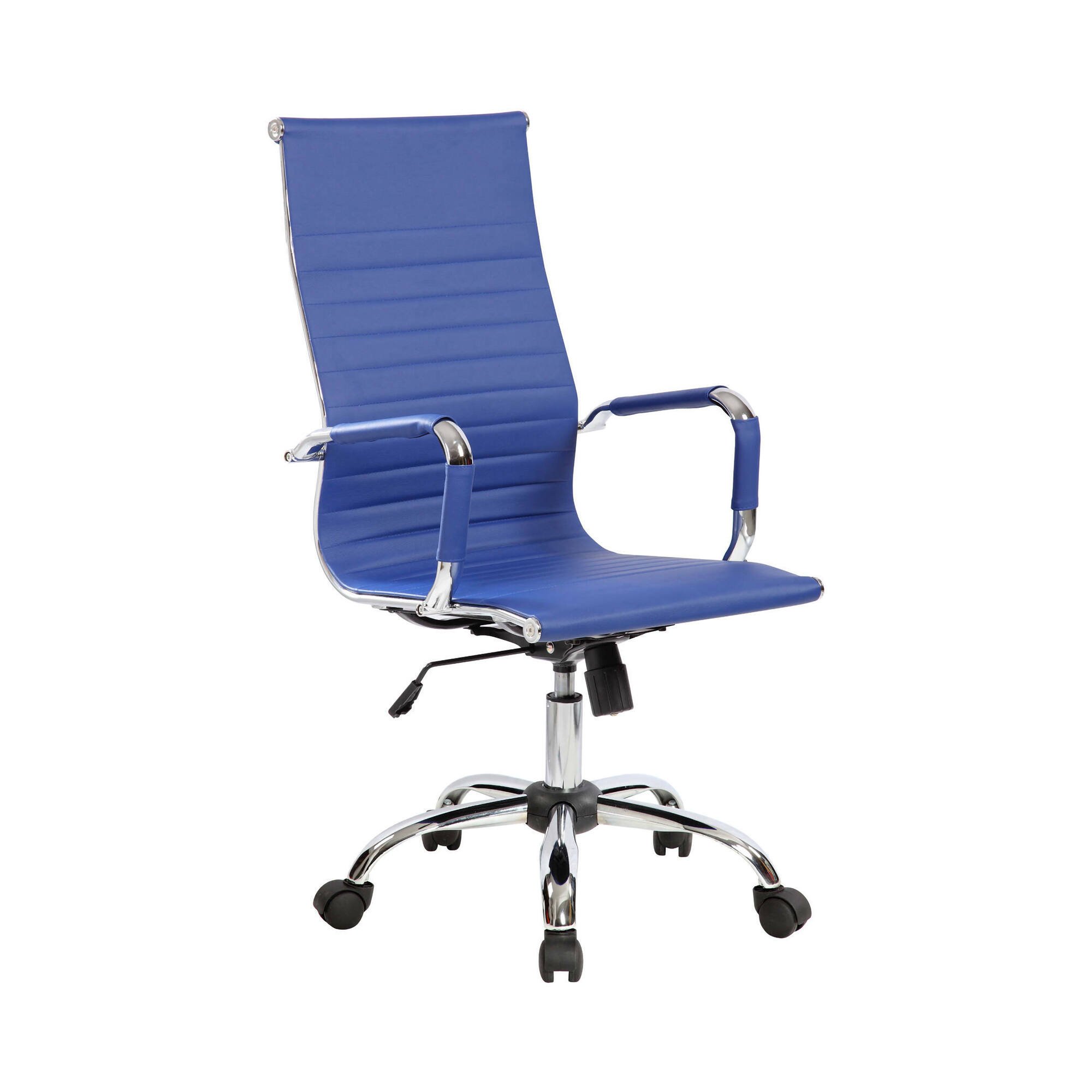 Chaise De Bureau,bleu,63x54h116 Cm