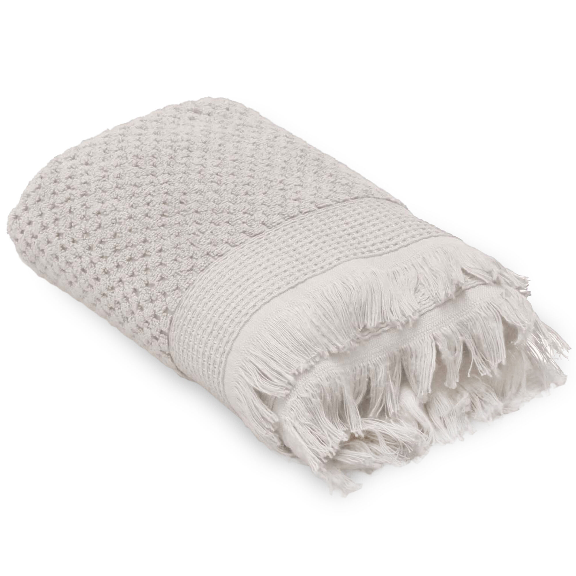Serviette Invité 30x50 Cm Tethys Micro-coton Blanc Perle