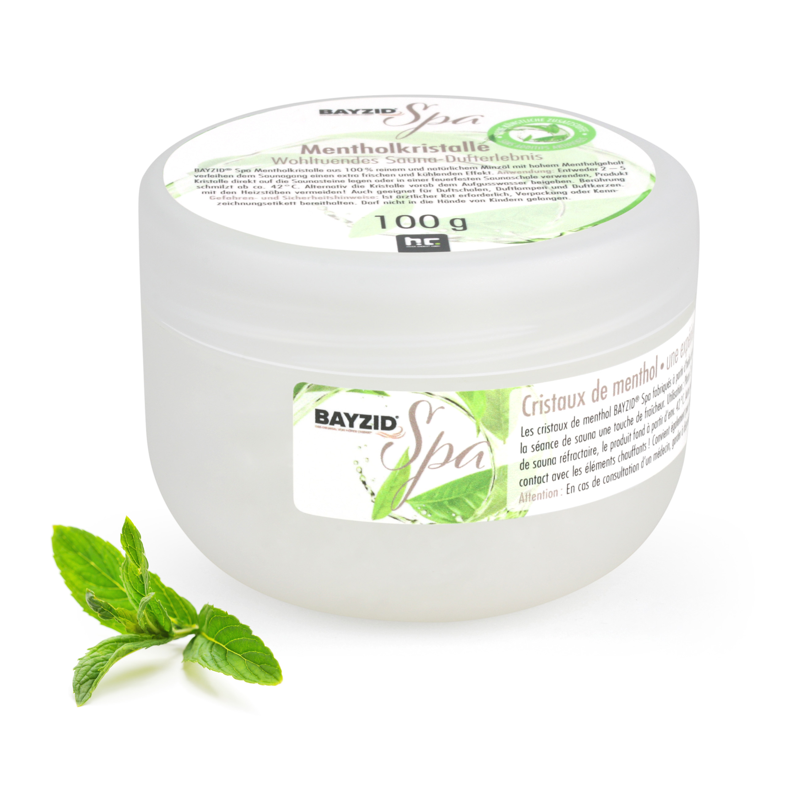 Cristaux De Menthol Bayzid® Spa Pour Sauna En Sceaux De 100 Gx2