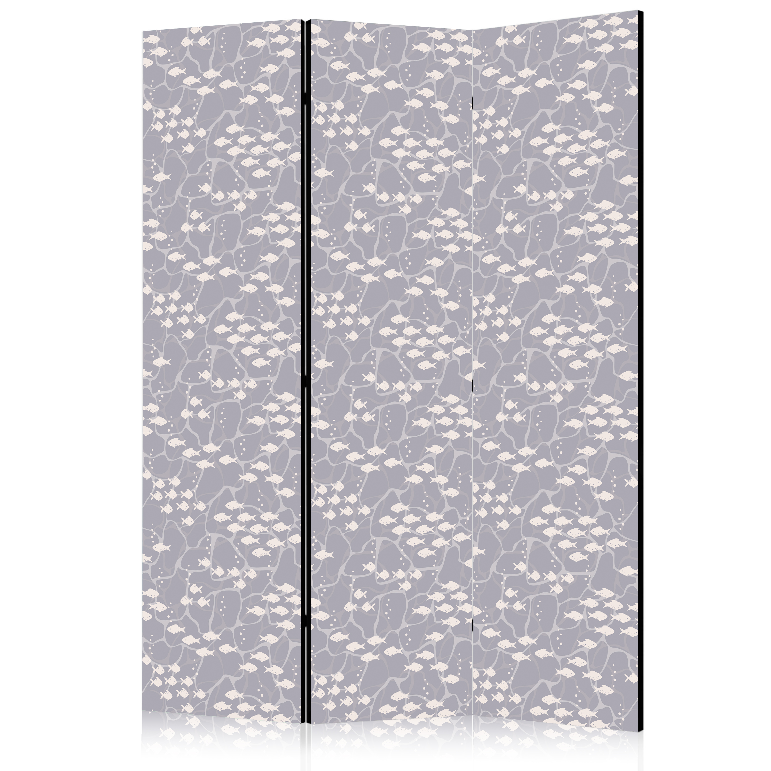 Paravent -minuscules Poissons En Nuances De Gris 135x172