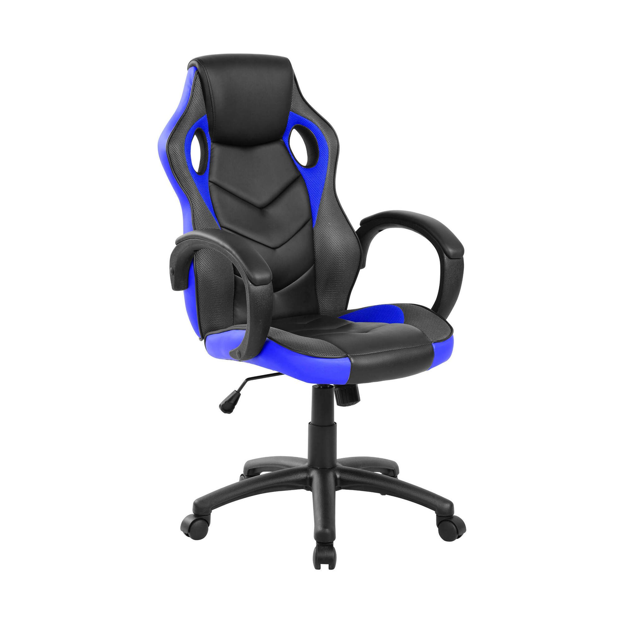 Chaise De Jeu,noir, Bleu,66x61h114 Cm