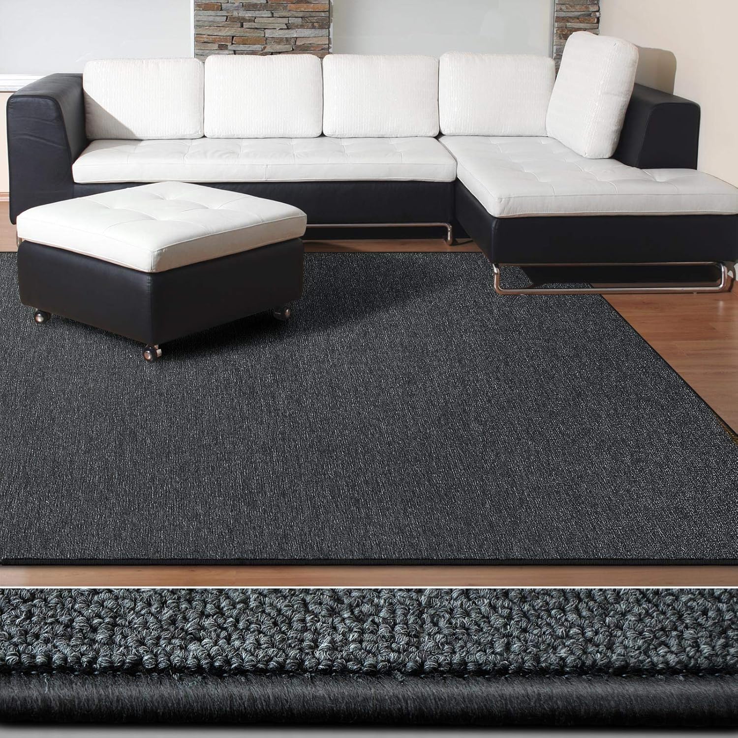 Tapis Sur Mesure, Personnalisée Pour Tous Vos Espaces, Anthracite 67 X 100 Cm