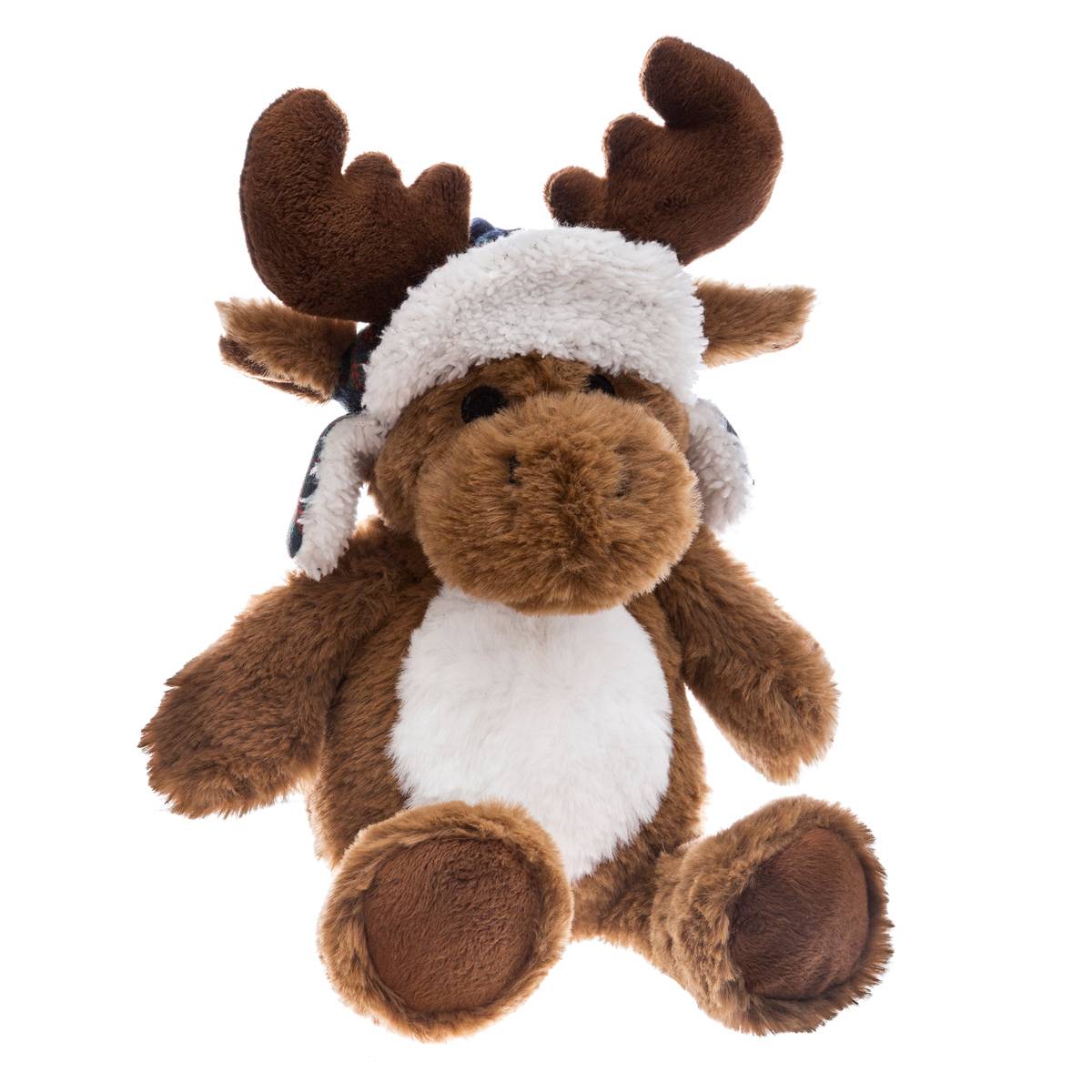 Peluche Elan Brun Chapka H 25 Cm - Feeric Lights & Christmas