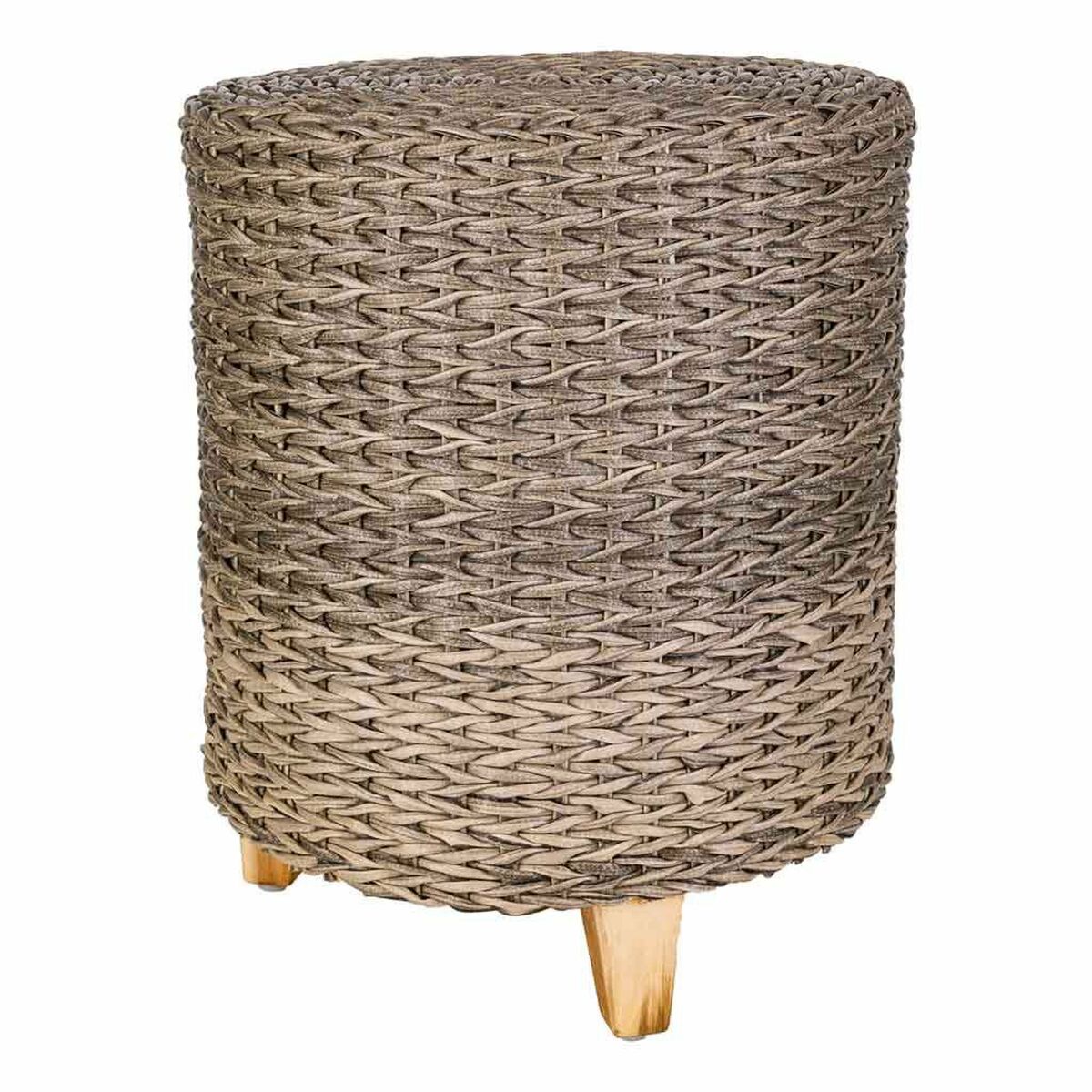 Tabouret Alexandra House Living Gris Bois Rotin Synthétique 40 X 48 X 40 Cm