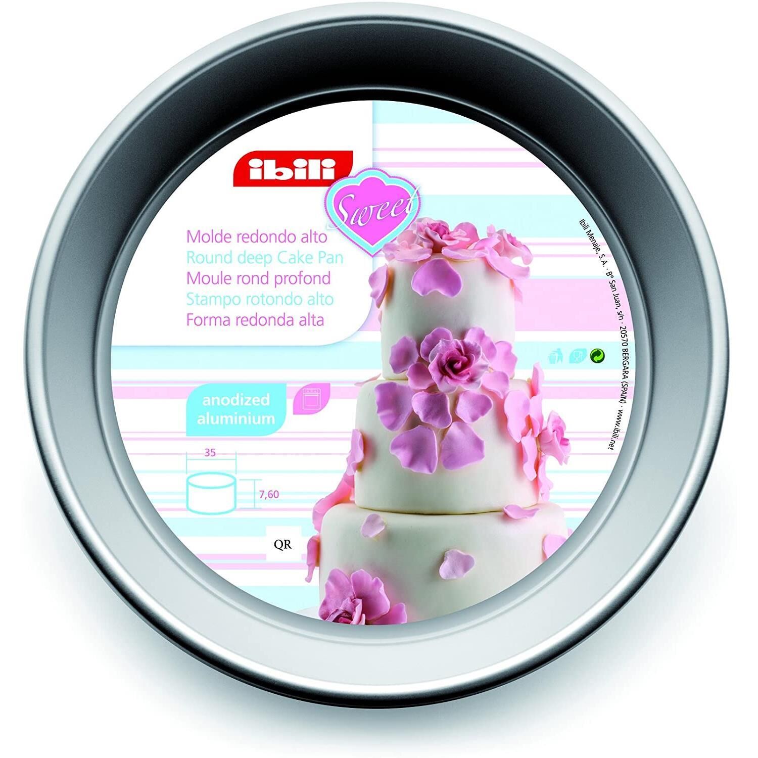 Ibili Moule Rond Extra Profond 35 X 10 Cm Aluminium Anodisé