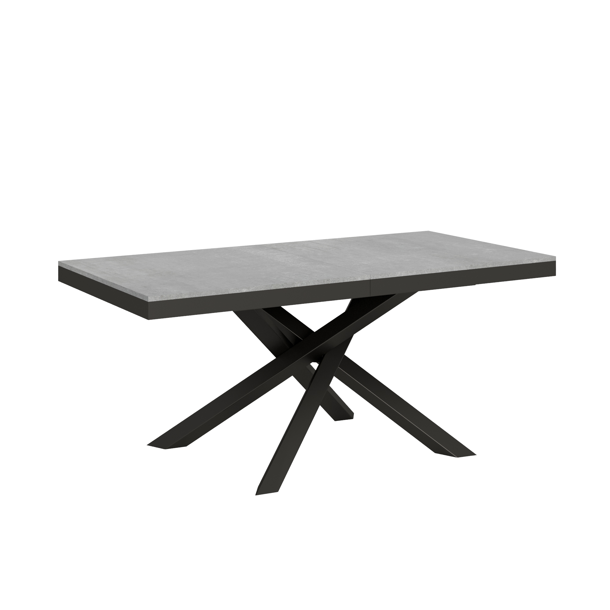 Table Extensible 90x180/284 Cm Volantis Evolution Ciment Structure Anthracite