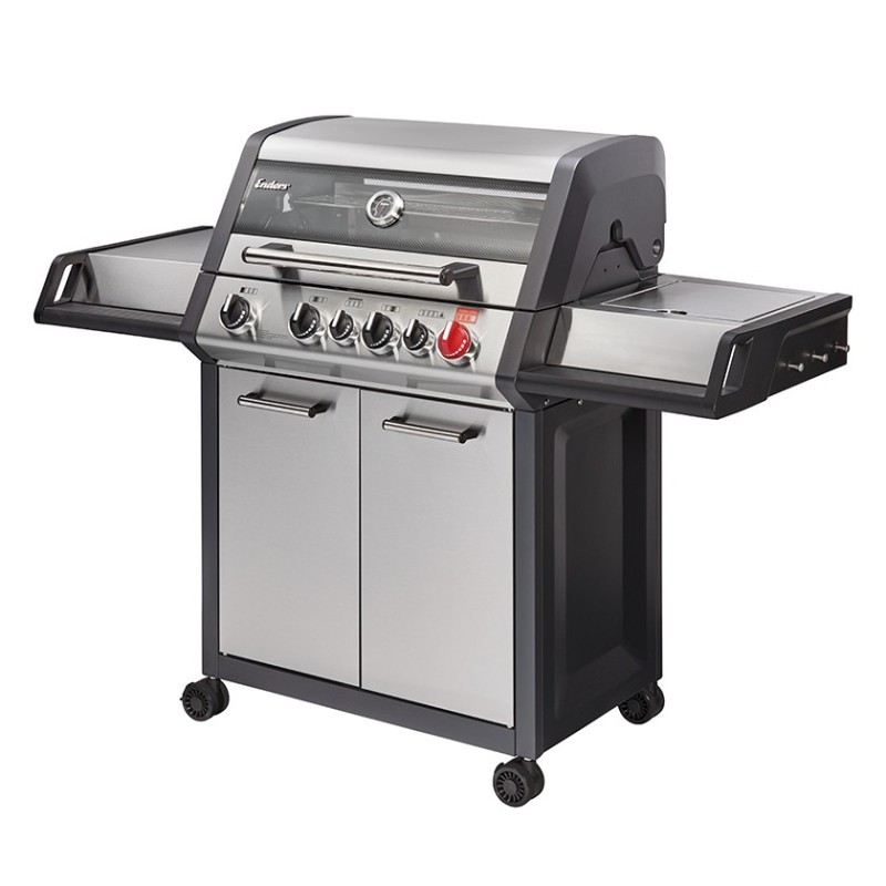 Barbecue Gaz Monroe Pro 4 Sik Turbo - Turbo Zone, Heat Range, Brûleur Arrière