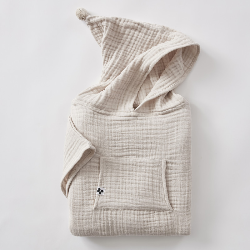 Poncho Enfant Mixte Gaze De Coton Unie Gaïa L'Effet Papillon - Gaia Pampa - - Gaia Pampa - 6 À 10 Ans