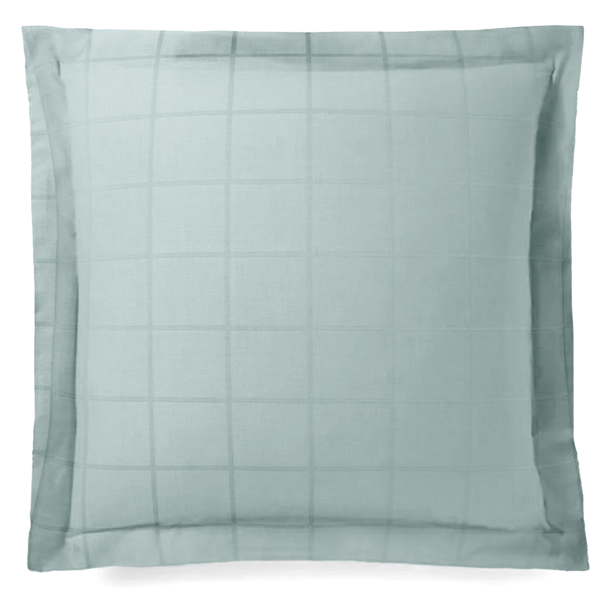 Taie D'oreiller 65x65 Cm Satin Concerto Carreaux Vert Lichen