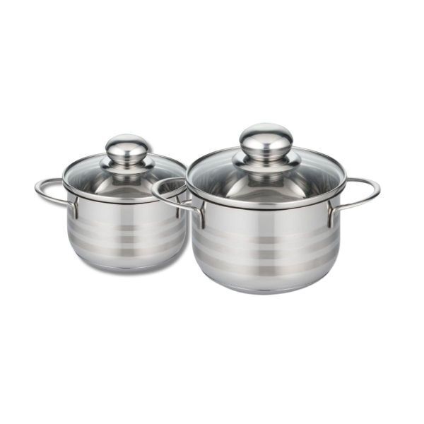 Batterie De Cuisine 2 Faitouts 14/16cm Brillant