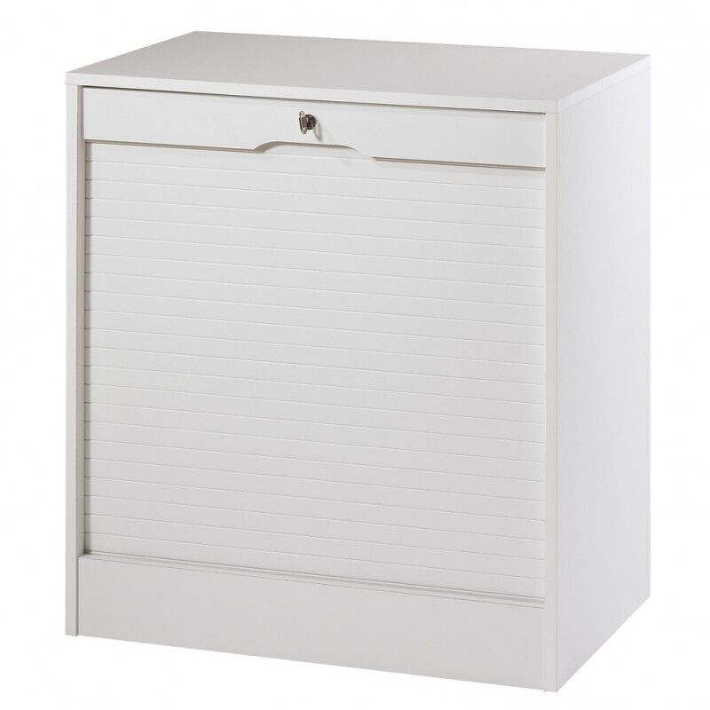 Classeur À Rideau Beaux Meubles Pas Chers 70 Cm 8 Niches 2 Kits Dossiers Suspendus Blanc