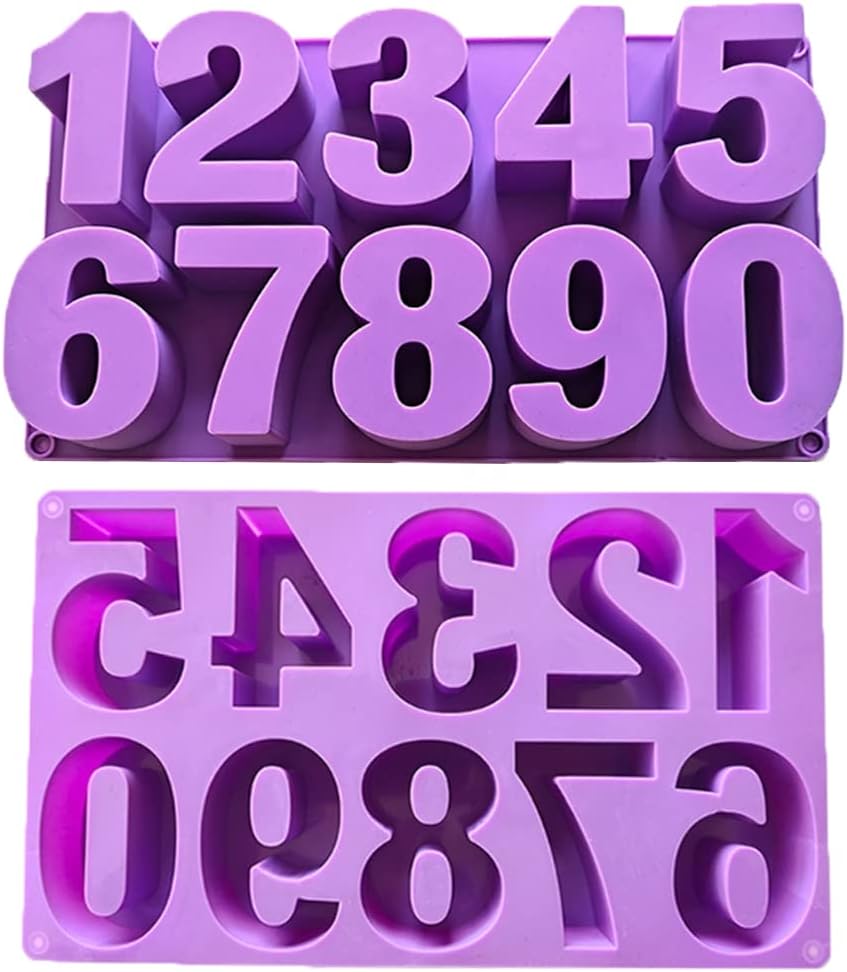 Moule En Chiffre Silicone, 0-9 Number Cake