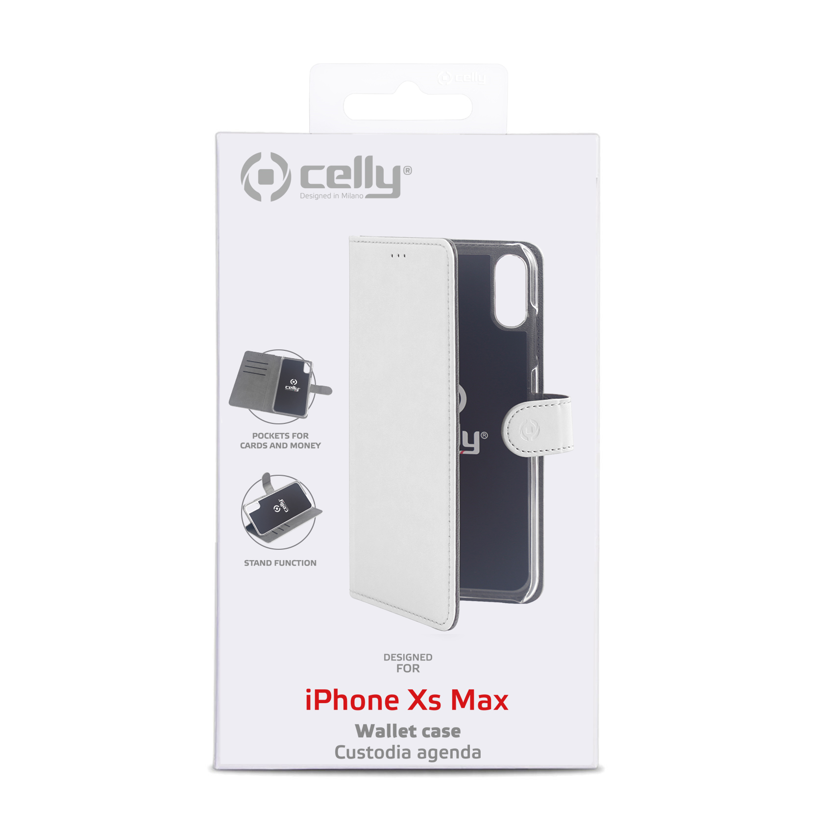 Celly Wally Coque De Protection Pour Téléphones Portables 16,5 Cm (6.5") Étui Avec Portefeuille Blanc